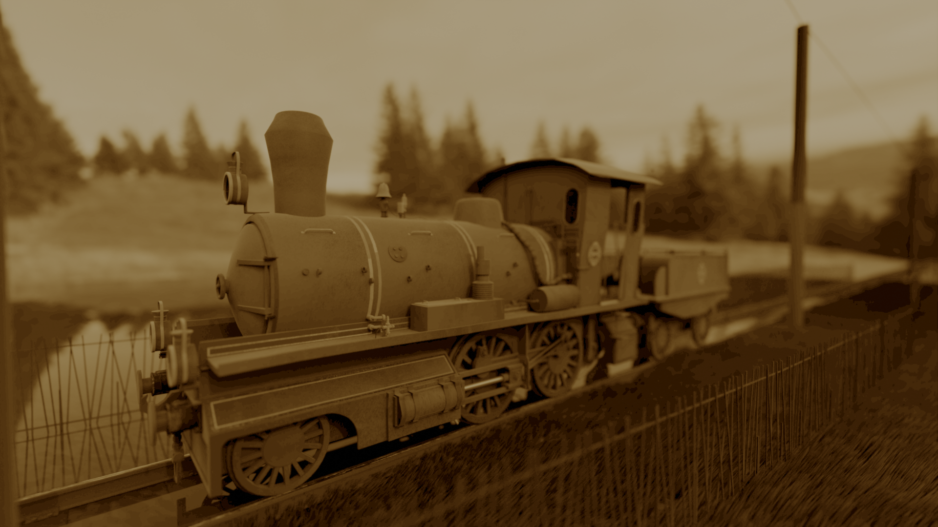 Render74_Rusty_fence_Train_Sepia